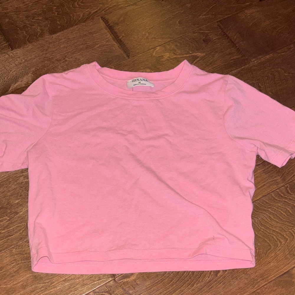Zenana Outfitters Pink Crop Top